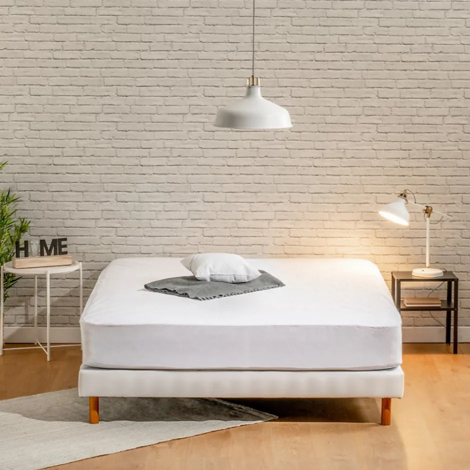Bleu Calin Protège matelas 140x190cm Imperméable Antitaches