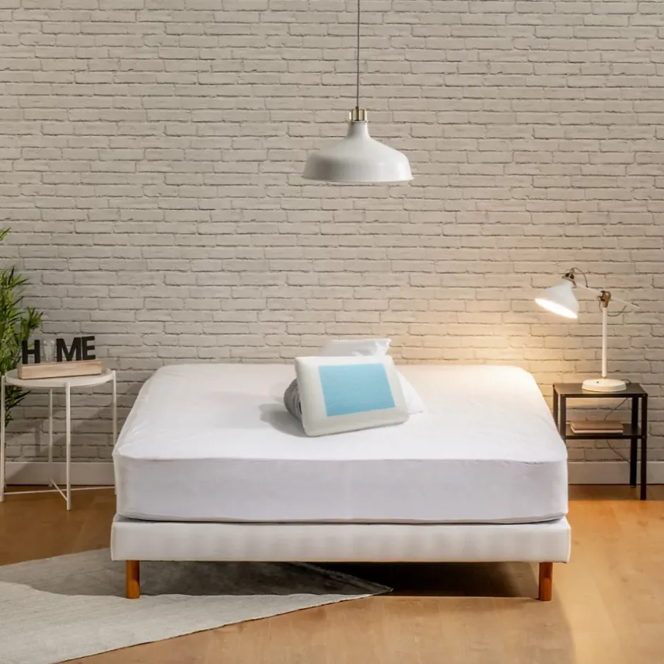 Bleu Calin Protège matelas 90x190cm LAVABLE À 95 C
