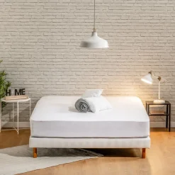 Bleu Calin Protège matelas 140x190cm Molleton ANTI-ACARIENS