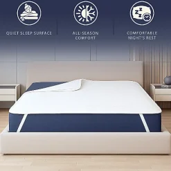 The White Stone Protège-Matelas Imperméable 80x190 cm avec Élastiques New