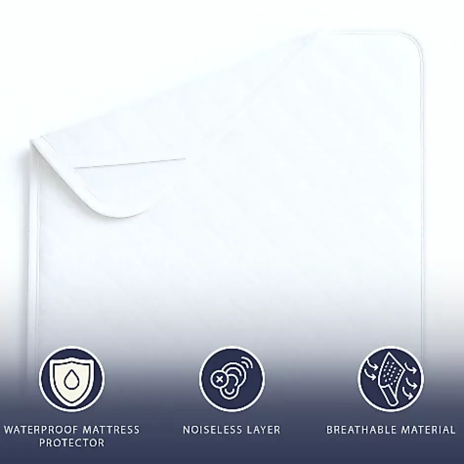 The White Stone Protège-Matelas Imperméable 80x190 cm avec Élastiques New