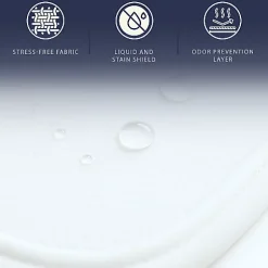 The White Stone Protège-Matelas Imperméable 80x190 cm avec Élastiques Discount