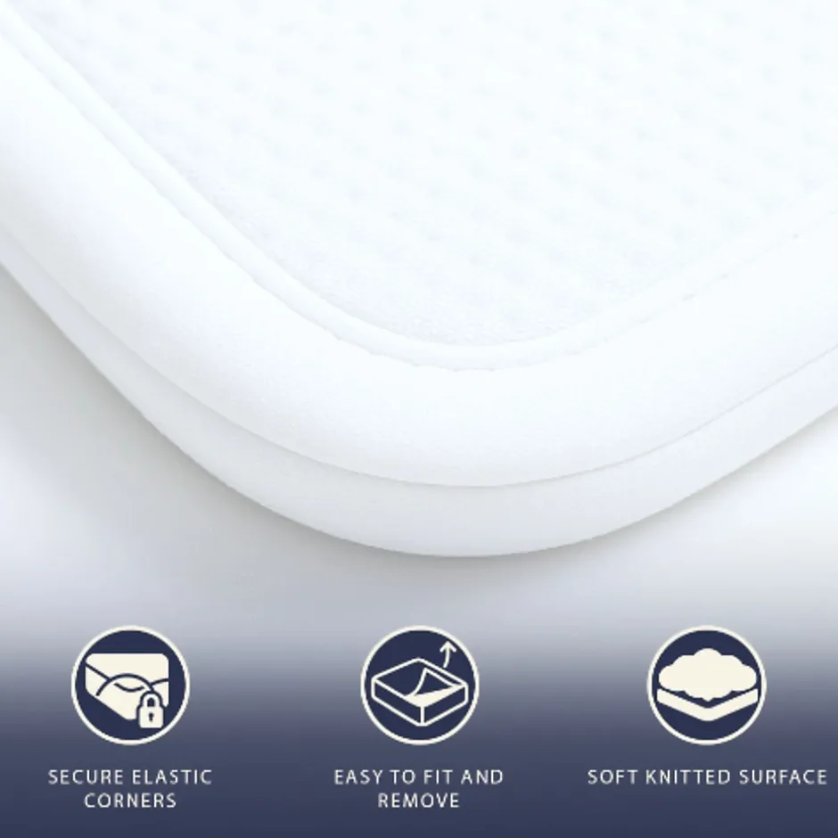The White Stone Protège-Matelas Imperméable 80x190 cm avec Élastiques Clearance