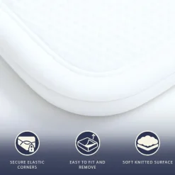 The White Stone Protège-Matelas Imperméable 80x190 cm avec Élastiques Hot