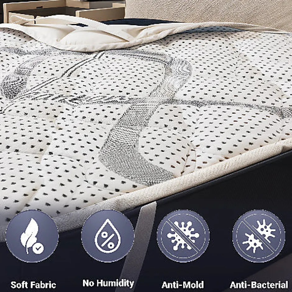 The White Stone Protège-matelas 80x190 cm avec élastiques New