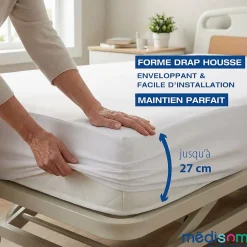 Sweetnight Protège-matelas 160x200 cm Imperméable - Forme Drap Housse - Lavable à 90C - Oeko-Tex Clearance