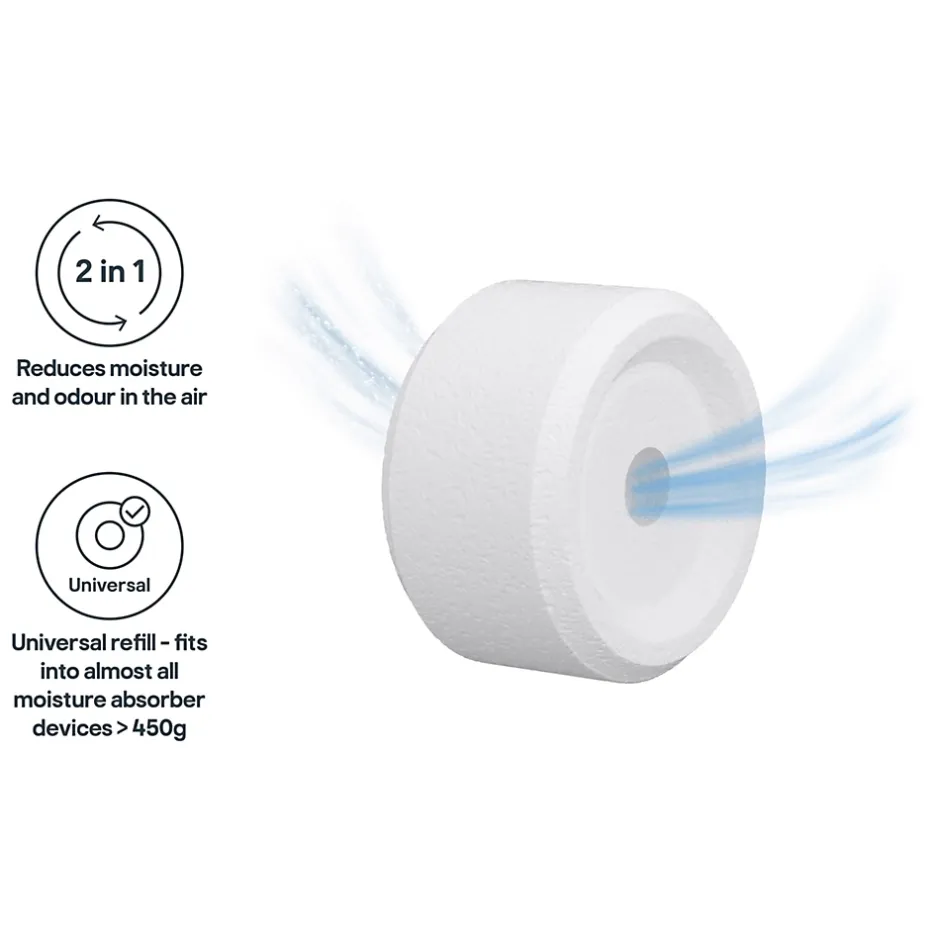GoodHome Recharge pour absorbeur d'humidité 2 galets neutre 20m² 450g Outlet