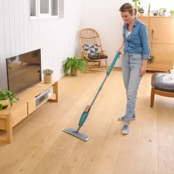 GoodHome Recharge pour balai serpillère microfibre avec vaporisateur gris l.41cm