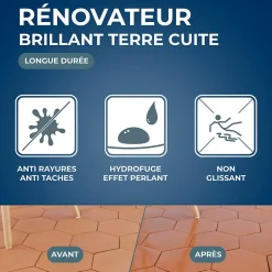 Starwax Rénovateur brillant protecteur tomettes et terres cuites 1L Sale