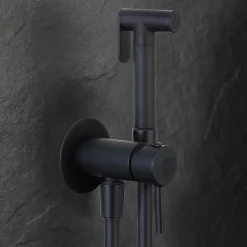 Kibath Robinet WC HYGIÈNE INTIME 2 eaux NOIR mat en laiton Hot