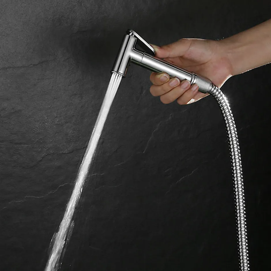 Kibath Robinet WC HYGIÈNE INTIME 2 eaux Chrome brillant en laiton