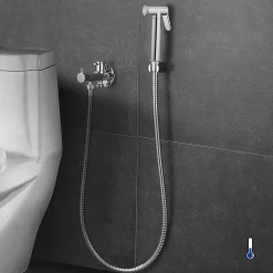 Kibath Robinet WC HYGIÈNE INTIME 1 eau Chrome brillant en laiton
