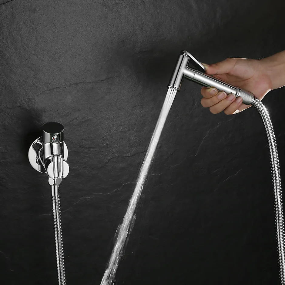 Kibath Robinet WC HYGIÈNE INTIME 1 eau Chrome brillant en laiton Sale