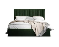 Best Mobilier Rosario - lit coffre - 140x200 - sommier inclus - en velours - New