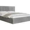 Best Mobilier Rosario - lit coffre - 180x200 - sommier inclus - en velours -