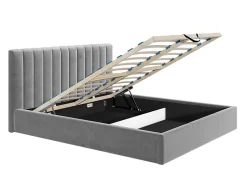 Best Mobilier Rosario - lit coffre - 180x200 - sommier inclus - en velours -
