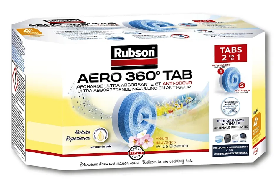 Rubson - Recharge Aero 360 Nature Experience Fleurs Sauvages Lot De 4 Recharges Discount