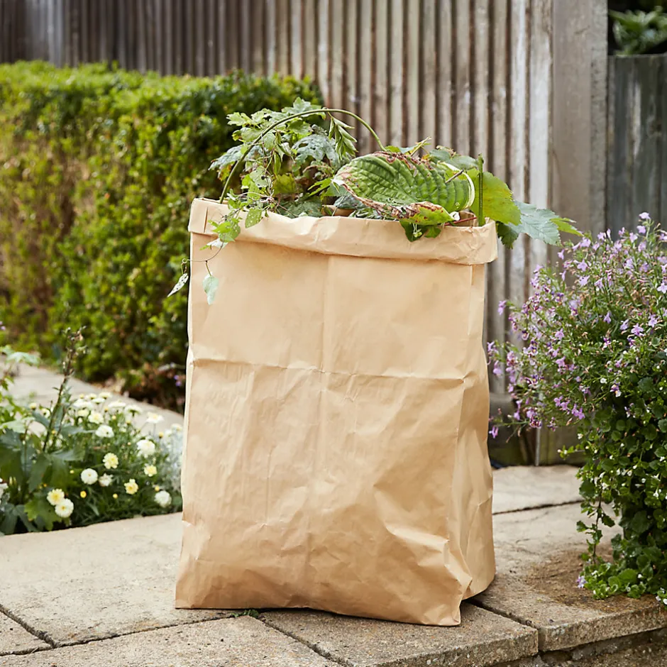 Verve Sac à végétaux extérieur marron 100L