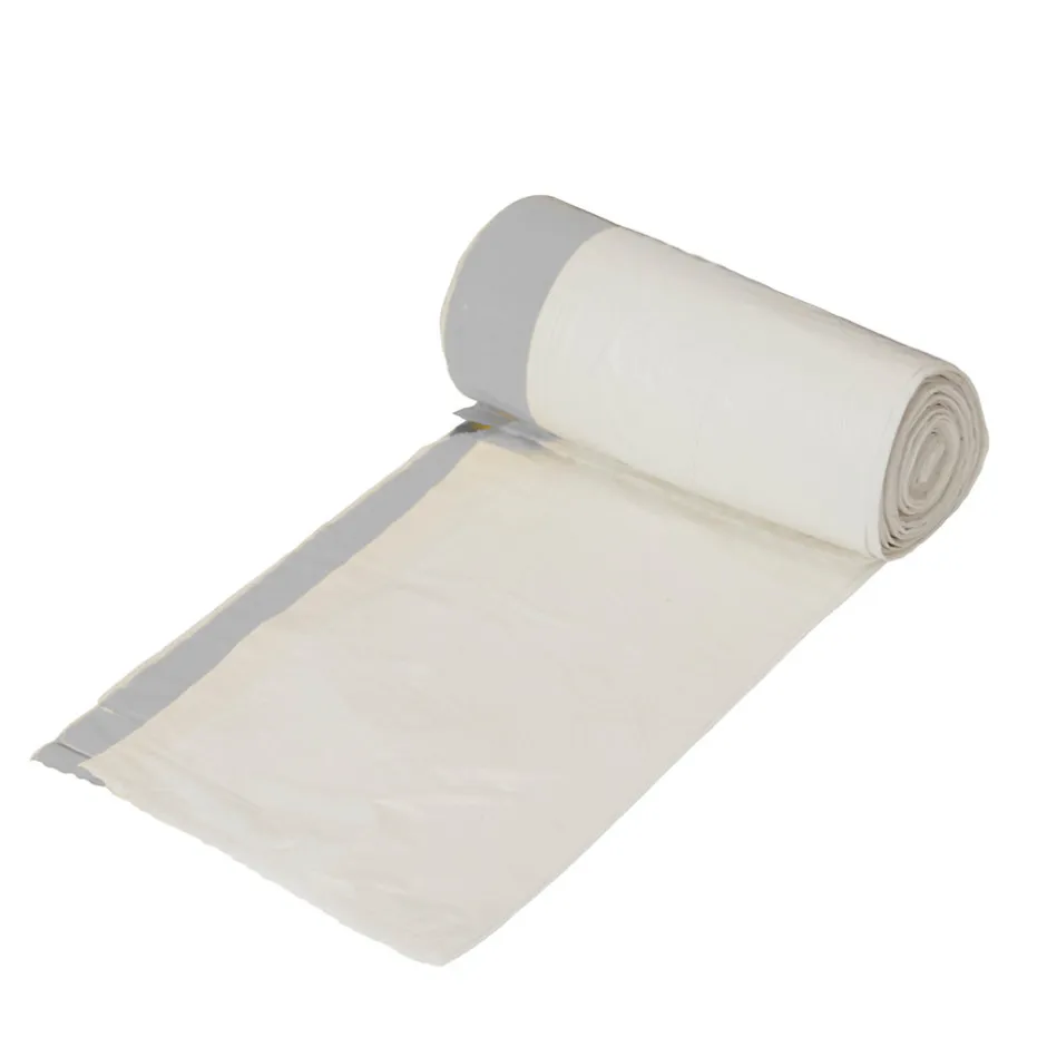 Sac poubelle vendu par 20 à poignée 10 L couleur blanc
