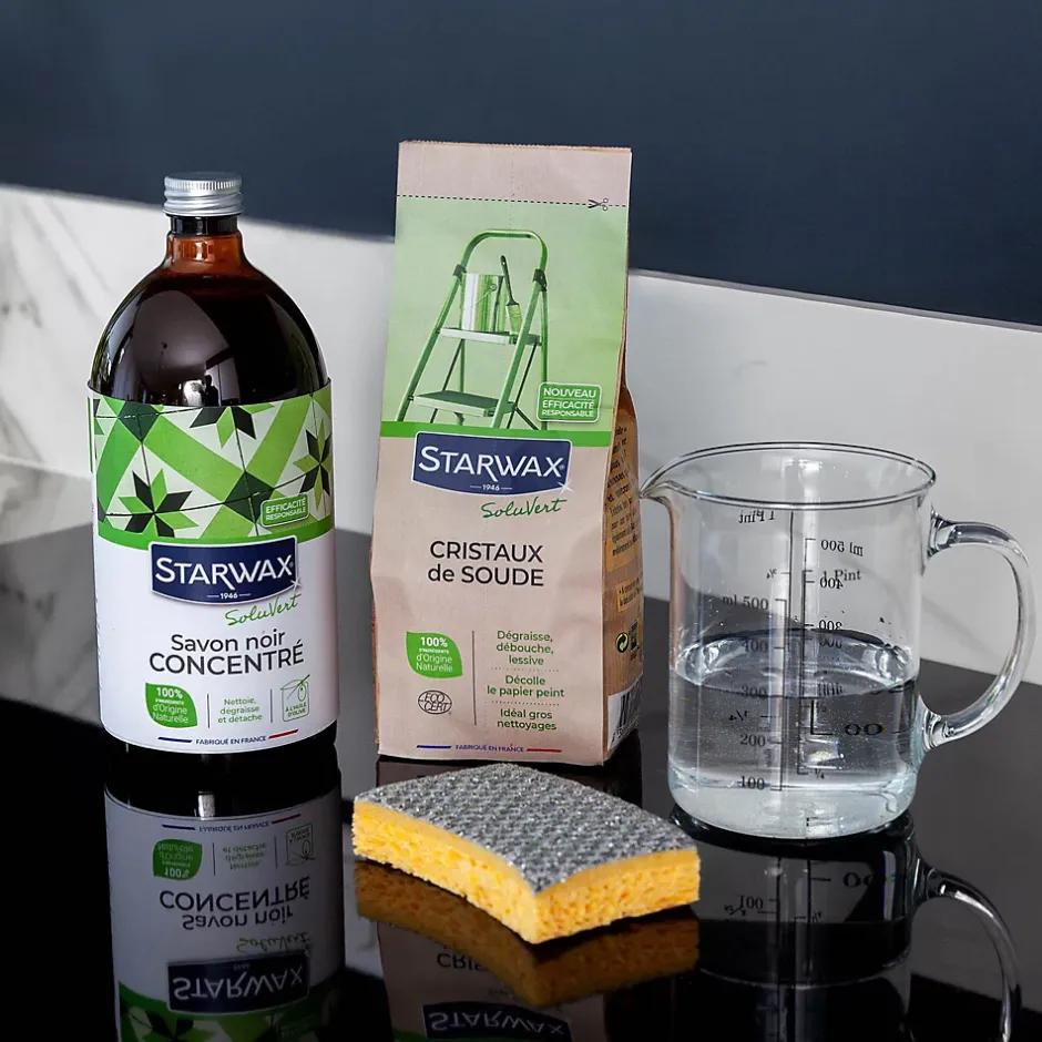 Starwax Savon noir à l'huile d'olive en bouteille 1L New