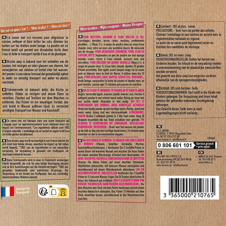 Starwax Fabulous Savon noir en poudre 500g Hot
