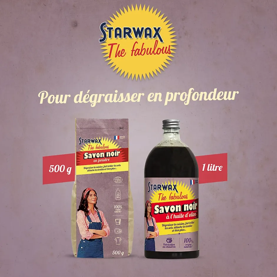 Starwax Fabulous Savon noir en poudre 500g Hot