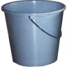 Seau à usage ménager en plastique souple ø30 cm 12L gris bleu