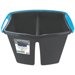 Starwax Seau double compartiment gris 14L