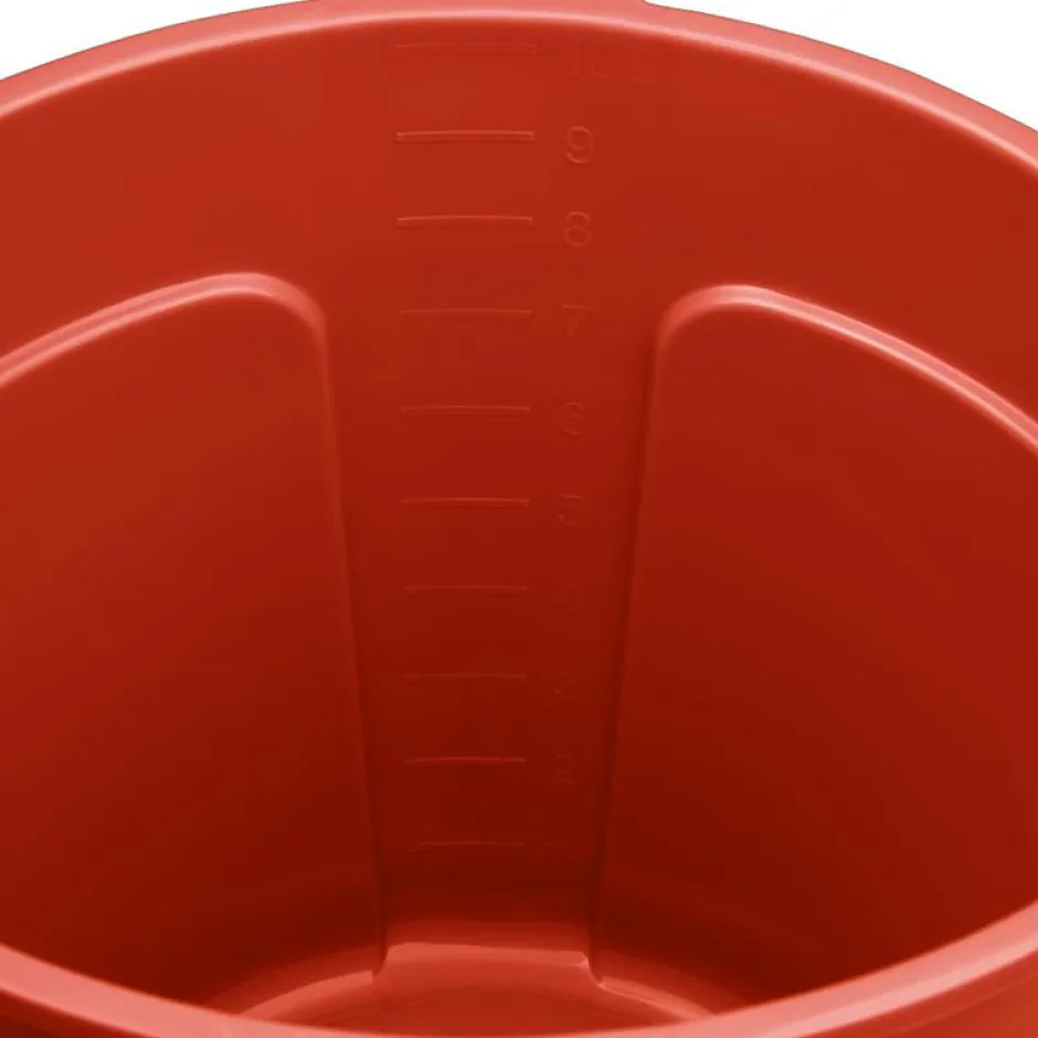 Jantex Seau Gradué avec Bec Verseur 10 Litres Rouge -