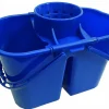 Guialto Seau 12L Double Compartiment+Essoreur Bleu -