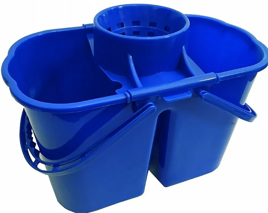 Guialto Seau 12L Double Compartiment+Essoreur Bleu -