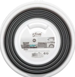 5Five Seau pliable 10L - Blanc gris -