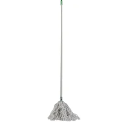Serpillère à franges en coton blanc L.158 x l.13 cm Online
