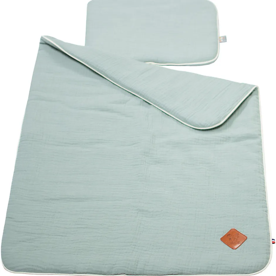 Sevira Kids Set berceau couverture et coussin en gaze de coton Jeanne