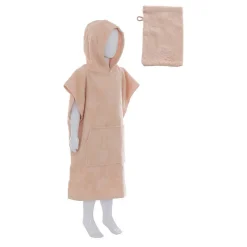 Atmosphera Créateur D'Intérieur Set Cape et Gant de Bain Enfant Orta 70x55 cm Rose - Atmosphera