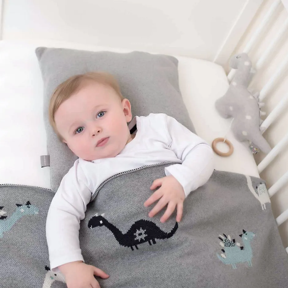 Sevira Kids Couverture en coton bio DINO