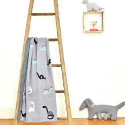 Sevira Kids Couverture en coton bio DINO