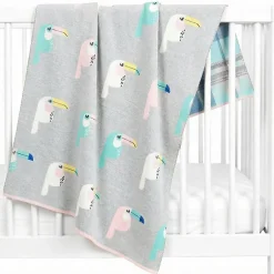 Sevira Kids Couverture en coton bio Gots TOUCAN