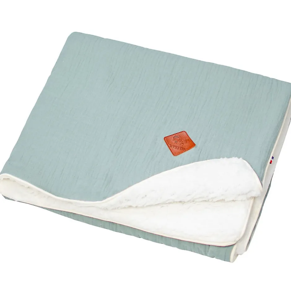 Sevira Kids Couverture en gaze de coton et sherpa Jeanne