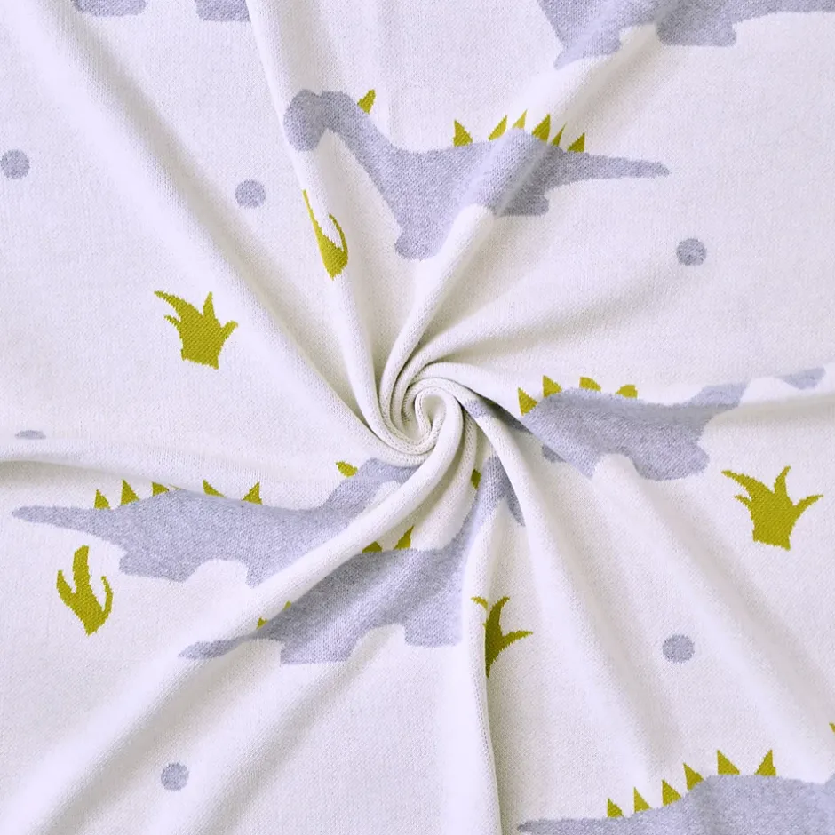 Sevira Kids Couverture en coton bio GOTS Dinosaure Sale