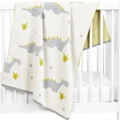 Sevira Kids Couverture en coton bio GOTS Dinosaure Sale