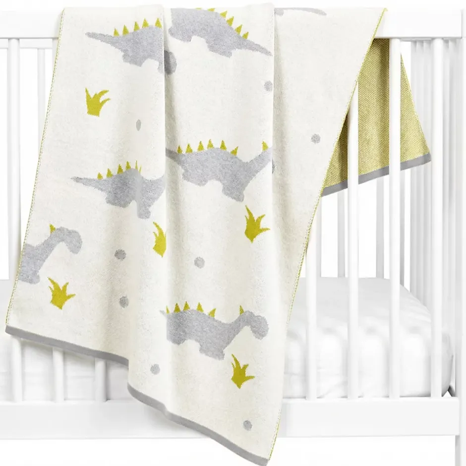 Sevira Kids Couverture en coton bio GOTS Dinosaure Sale