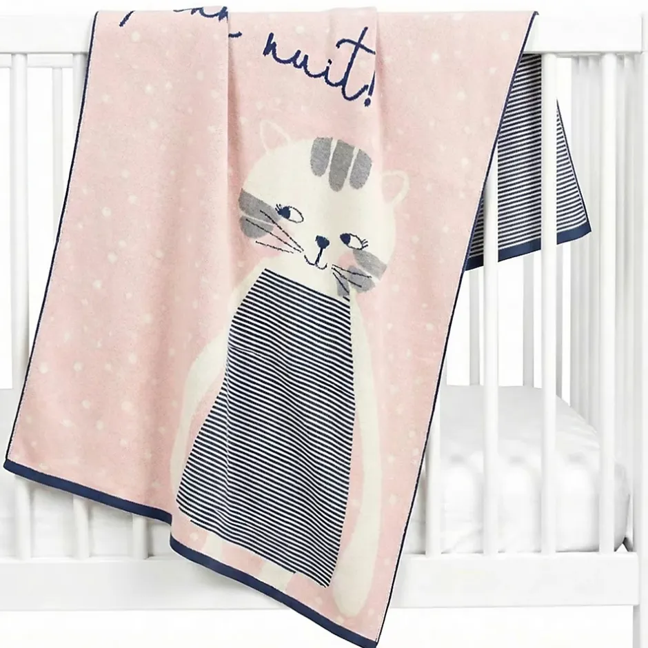 Sevira Kids Couverture en coton bio Gots Chaton Clearance