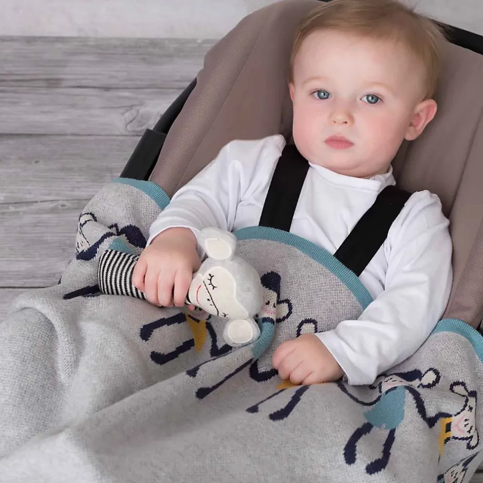 Sevira Kids Couverture pour bébé en coton bio SINGE Discount