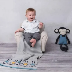 Sevira Kids Couverture pour bébé en coton bio SINGE Discount