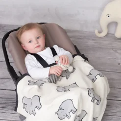 Sevira Kids Couverture plaid en coton bio HIPPO