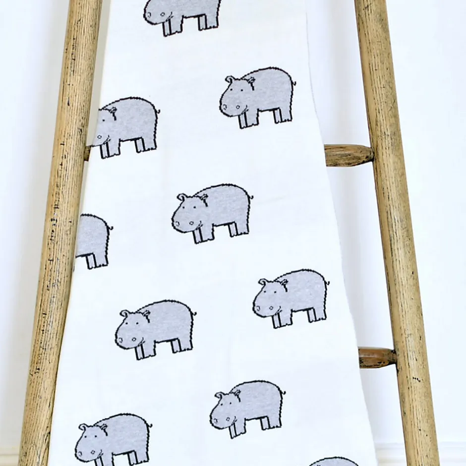 Sevira Kids Couverture plaid en coton bio HIPPO