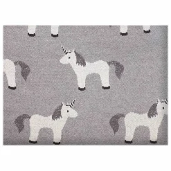 Sevira Kids Couverture pour bébé en coton bio LICORNE