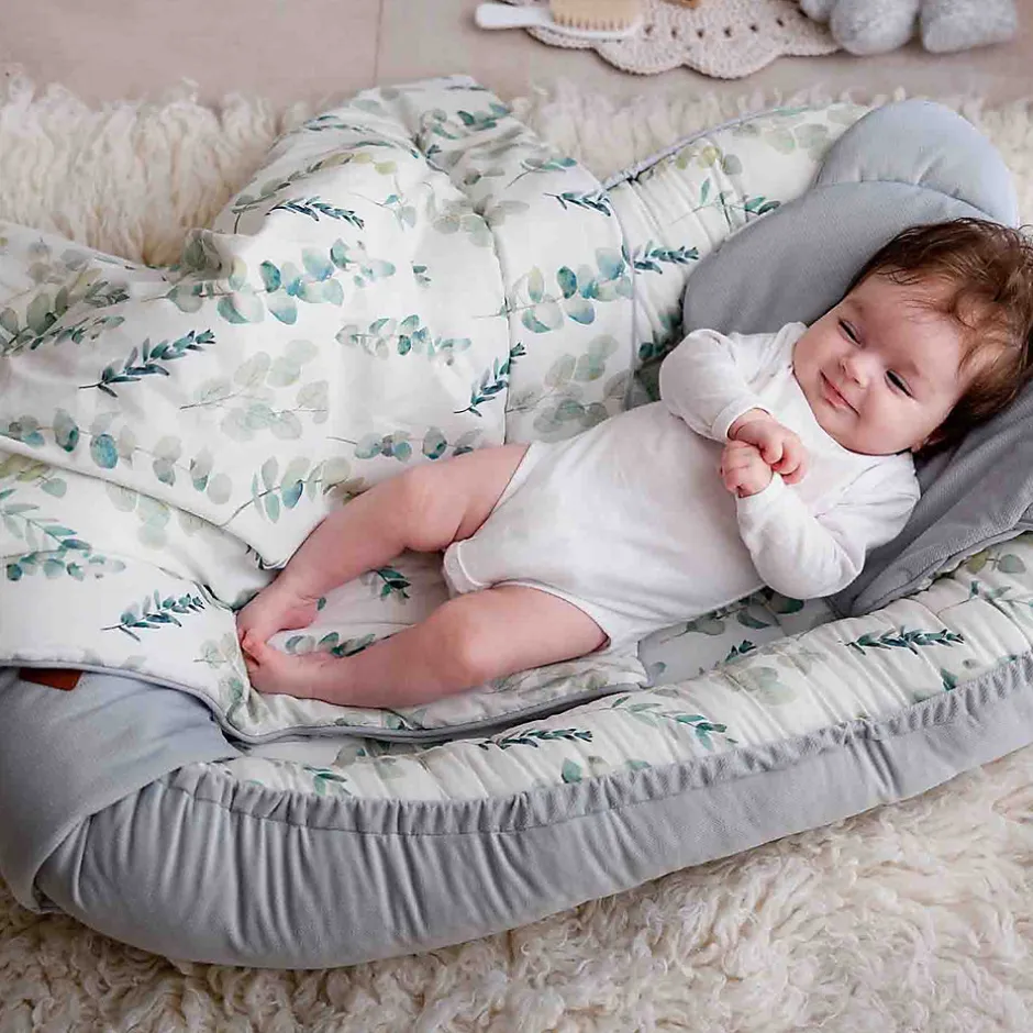 Sevira Kids Couverture plaid réversible Eucalyptus