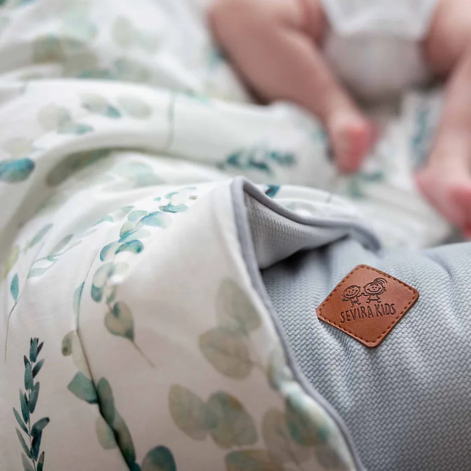 Sevira Kids Couverture plaid réversible Eucalyptus